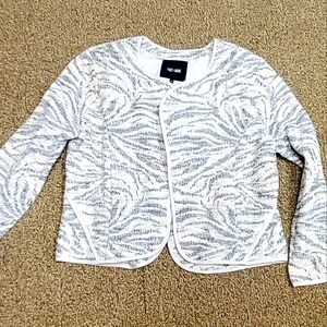 Nic + Zoe jacket size PL cream with a subtle metallic thread